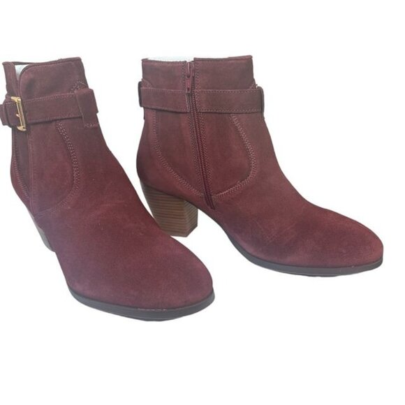 Stitch Fix Diba Women's Burgundy Sleek Suede Boots Size 7, 8, 9 NWT - Picture 1 of 8